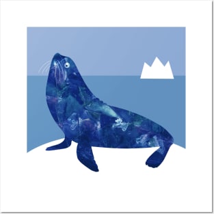 Blue sea lion Posters and Art